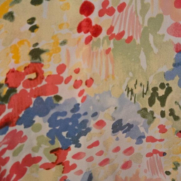 Investments Long Sleeve Button Front Pastel Floral Print Women's Shirt Size XL - Picture 3 of 5